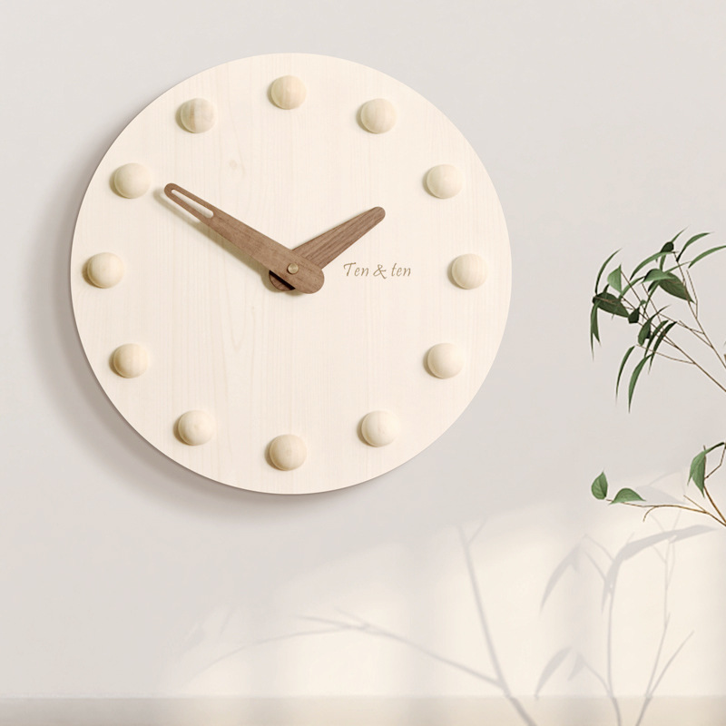 Japanese Minimalist Lifestyle - ญี่ปุ่นนาฬิกาแขวนเรียบง่ายนาฬิกาแขวนไม้นอร์ดิกห้องนั่งเล่นโมเดิร์นมินิมอลลิสต์นาฬิกาแฟชั่นนาฬิกาตกแต่งบ้าน