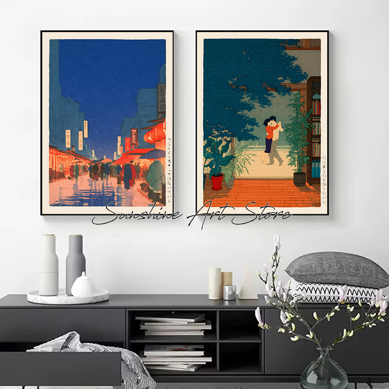 ภาพพิมพ์บนผ้าใบสไตล์วินเทจ ฮาซ - Japanese Minimalist Lifestyle บทวิจารณ์และราคา