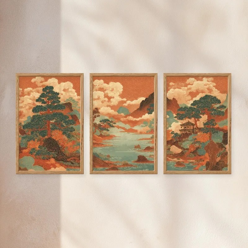3 ชิ้น วินเทจ ยูคิโย-เอะ ภาพวิ - Japanese Living Lifestyle บทวิจารณ์และราคา