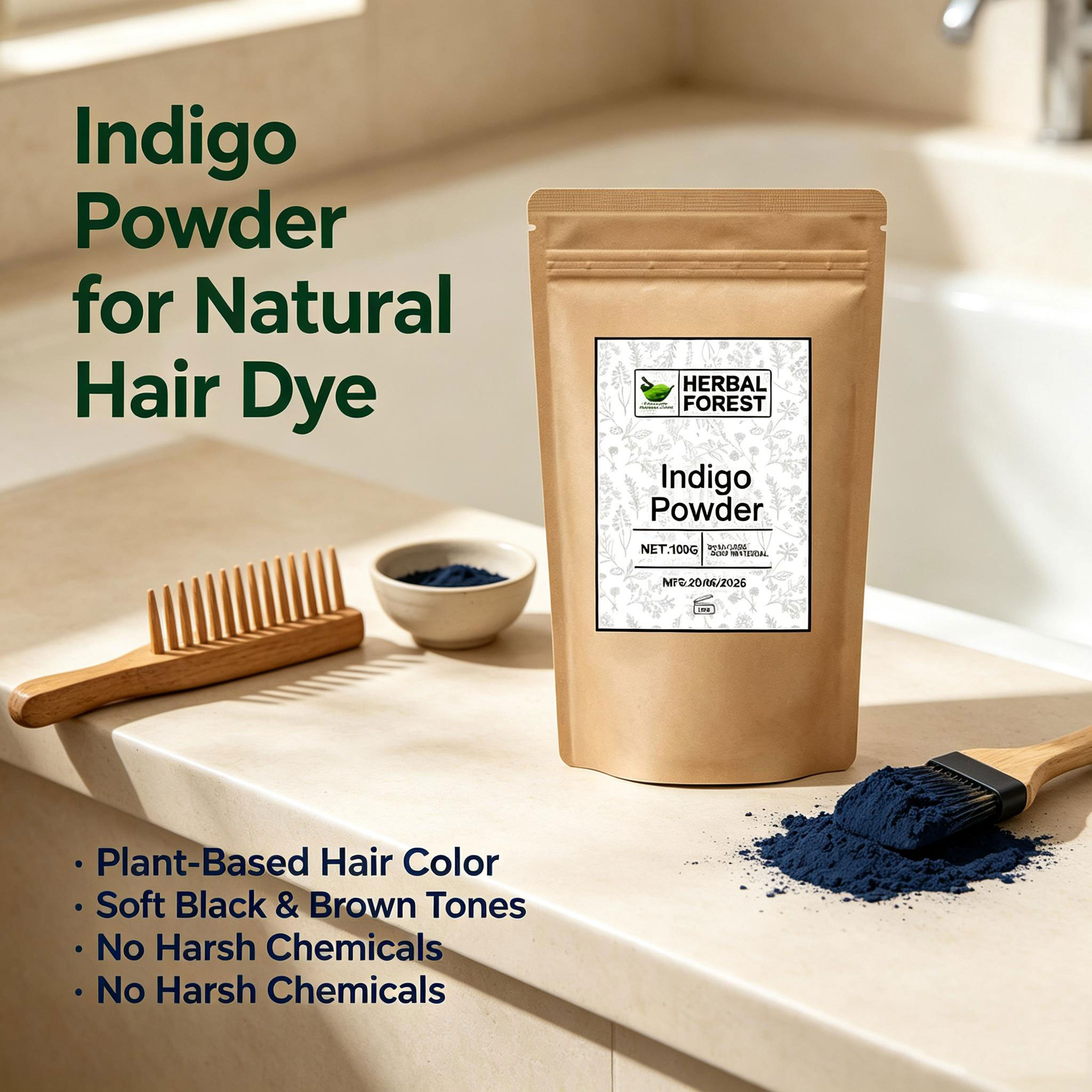 ผงสีครามจากพืชธรรมชาติของอินเด - Indigo Dye Kit บทวิจารณ์และราคา