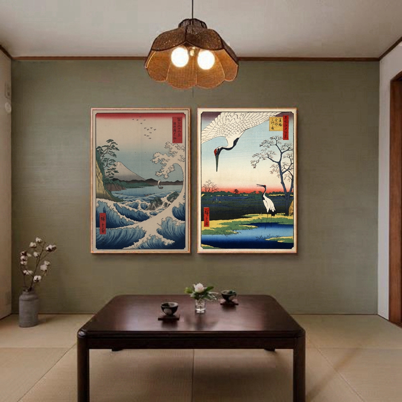 ญี่ปุ่นพิมพ์ Wall Art ภาพวาดผ้ - Japanese Living Lifestyle บทวิจารณ์และราคา