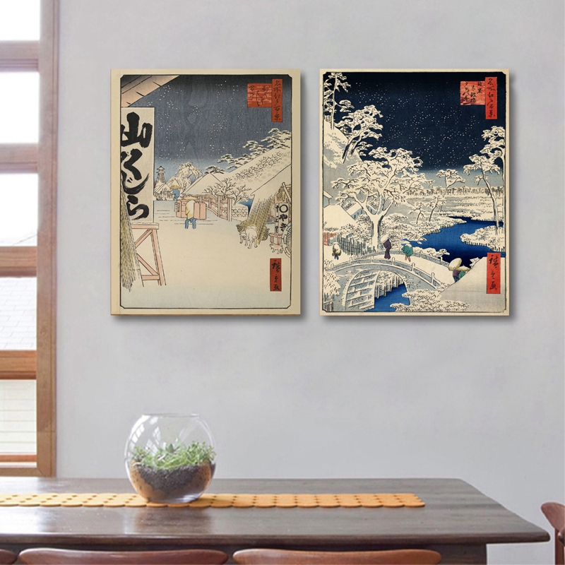 ญี่ปุ่นพิมพ์ Wall Art ภาพวาดผ้ - Japanese Living Lifestyle บทวิจารณ์และราคา