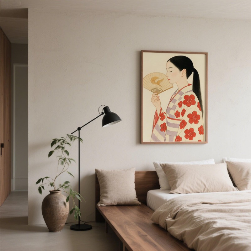 Mount Fuji & Crane ผนังญี่ปุ่น - Japanese Minimalist Lifestyle บทวิจารณ์และราคา