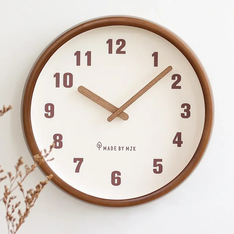 นาฬิกาแขวนผนังไม้เนื้อแข็งสไตล - Japanese Living Lifestyle บทวิจารณ์และราคา